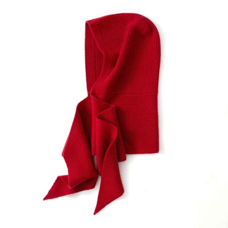 Ribbed Wrap Front Hooded Top | Slim Fit Solid Design Red