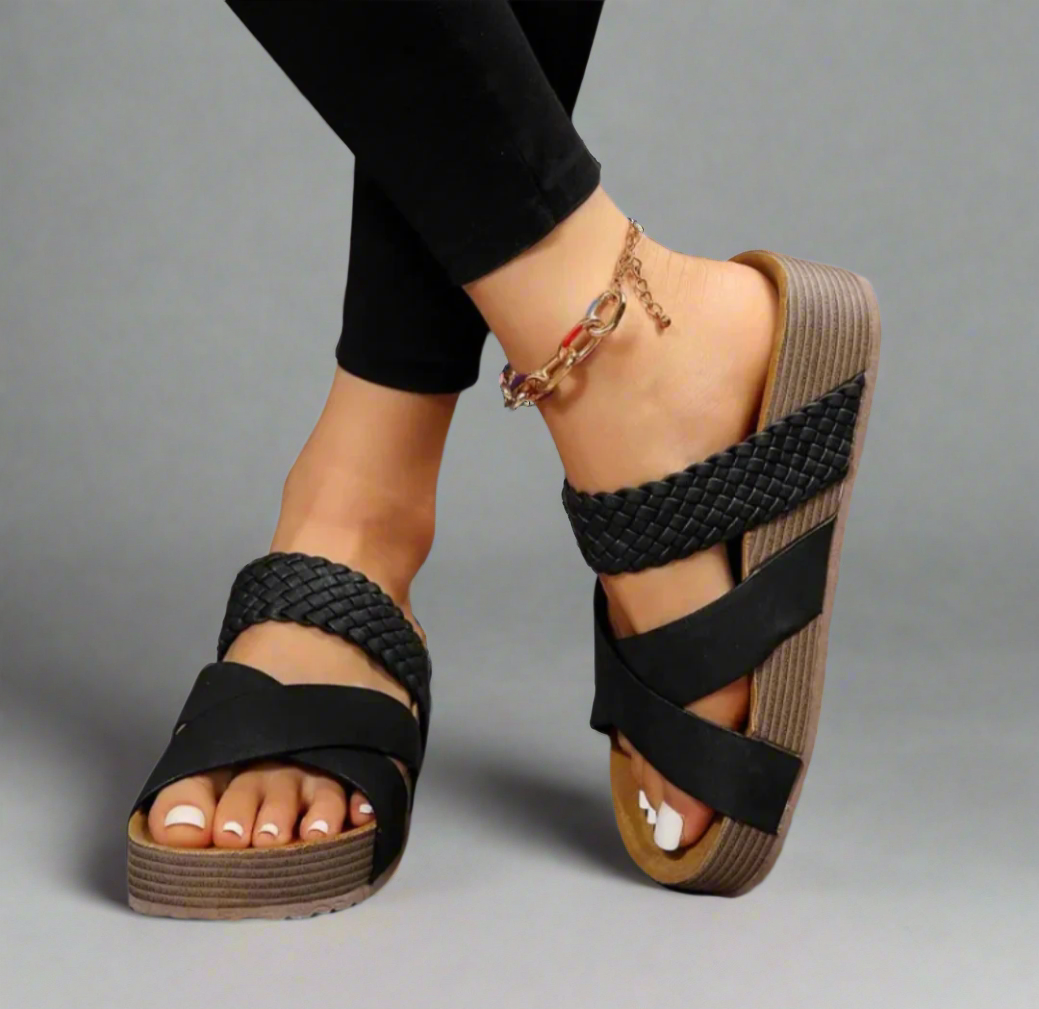 Dana | Orthopedic Sandals Black