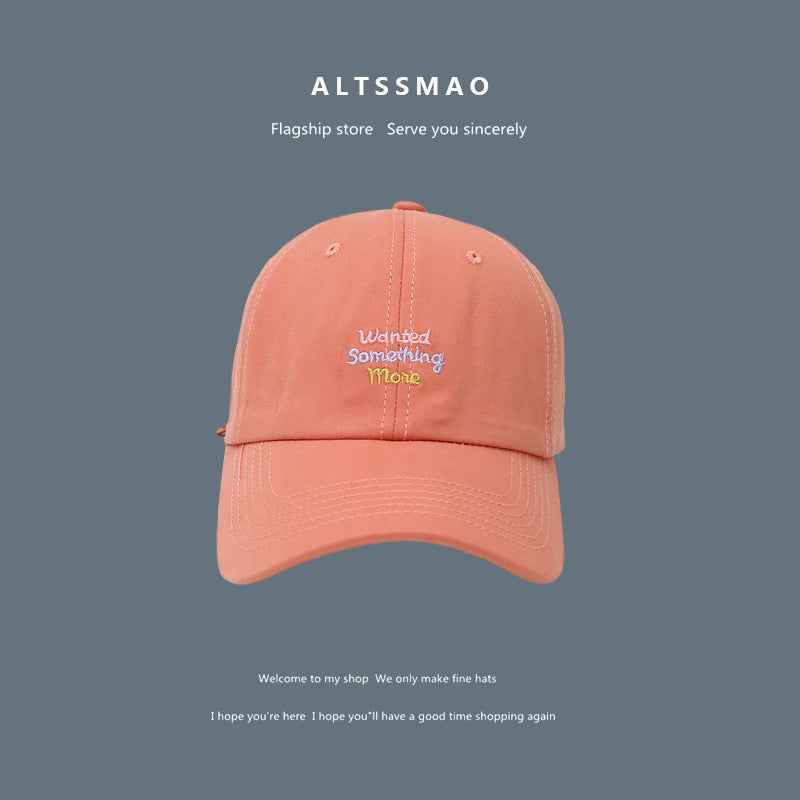 Face Displayed Small Letters Sun Visor Baseball Cap Threerow letter orange adjustable