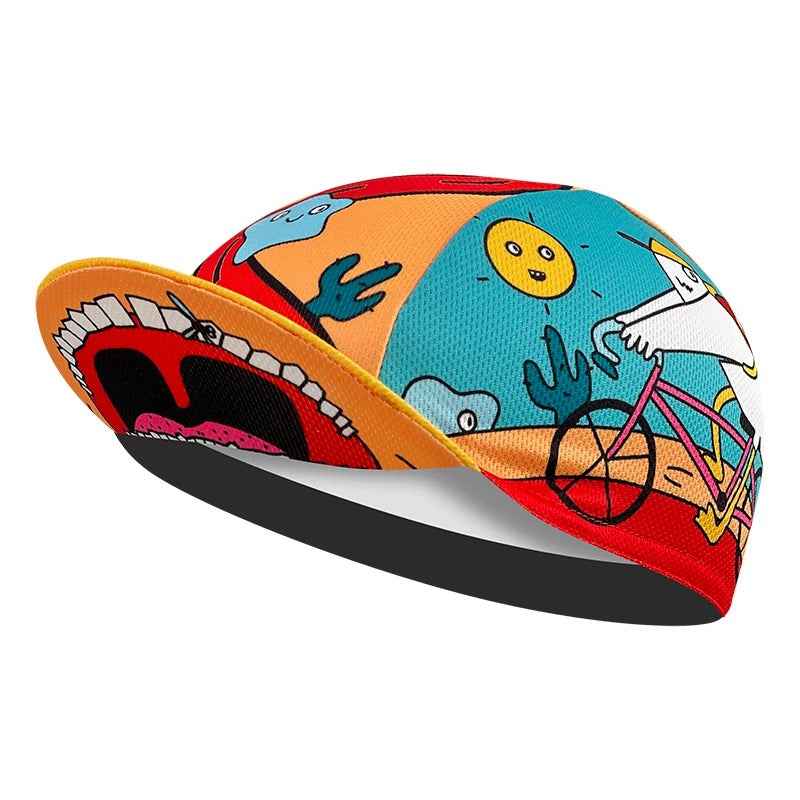 Streamlined Cycling Print Cap Cycle Ride