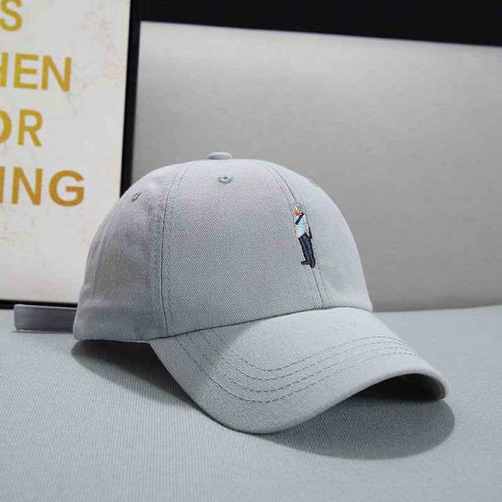 Face Displayed Small Letters Sun Visor Baseball Cap Villain grey adjustable
