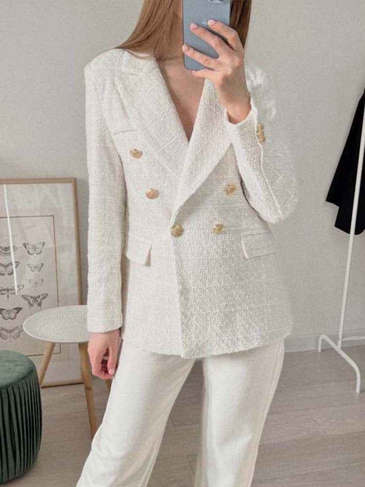 Women's Chic Double-Breasted Blazer