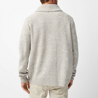Men's Knitted Cardigan - Loose Fit Shawl Collar - Long Sleeve Casual Wear