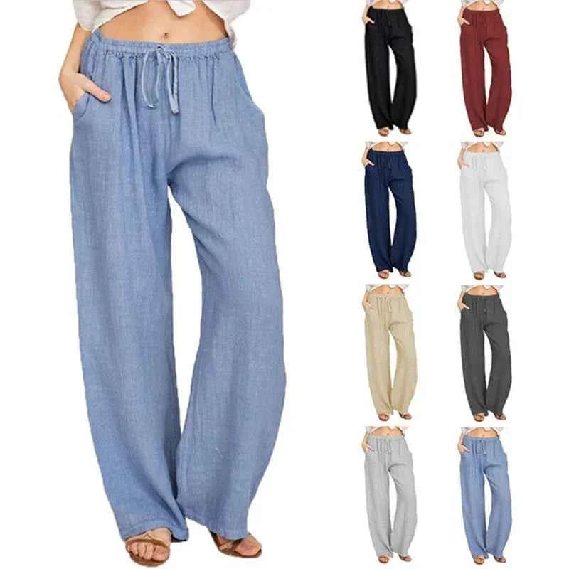 Women's Lightweight Cotton Linen Pants