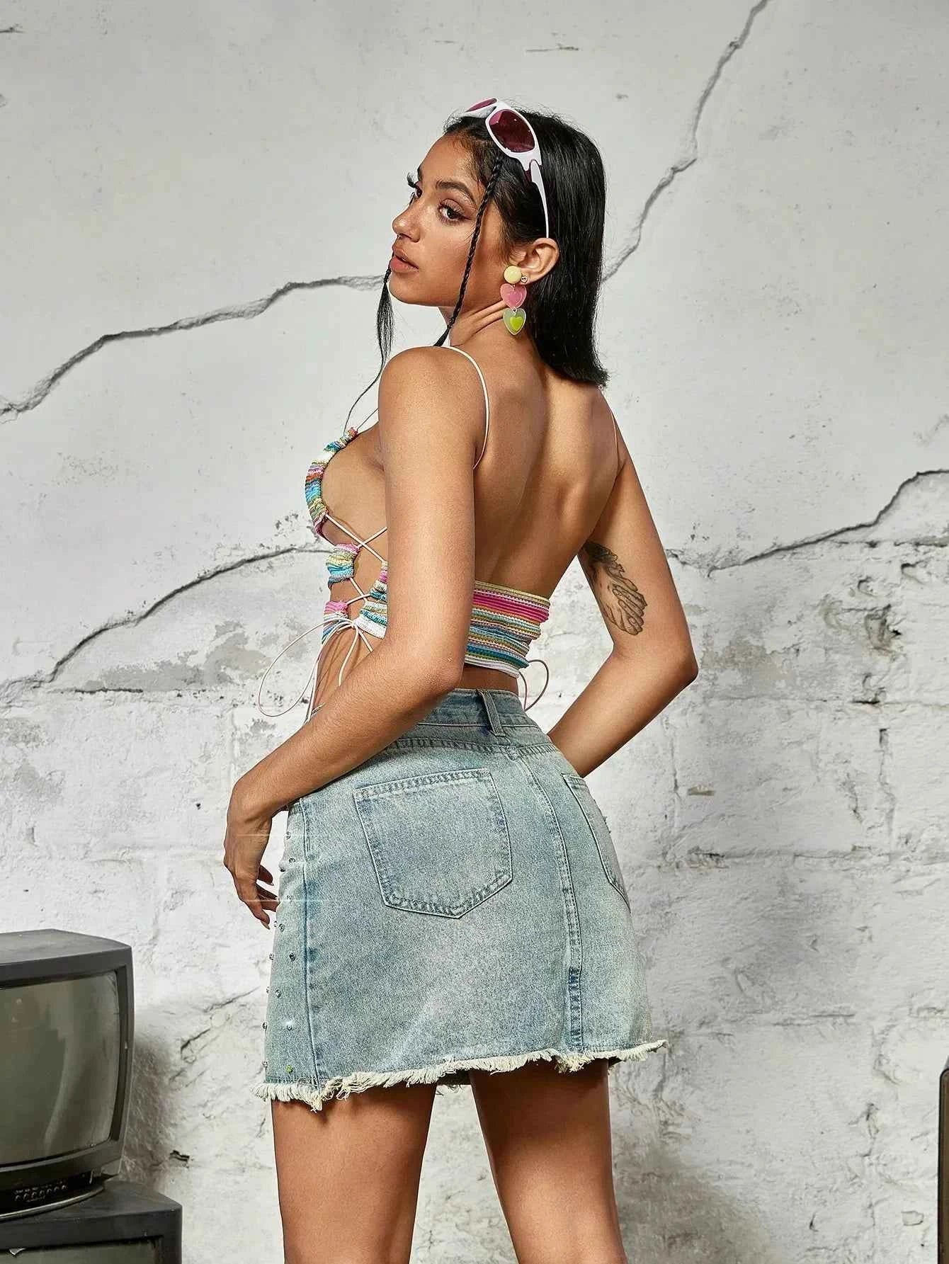 Women's Denim Mini Skirt