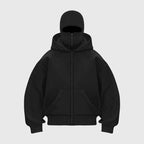Men's Polyester Relaxed Fit Zip-up Kangaroo Pocket Hoodie