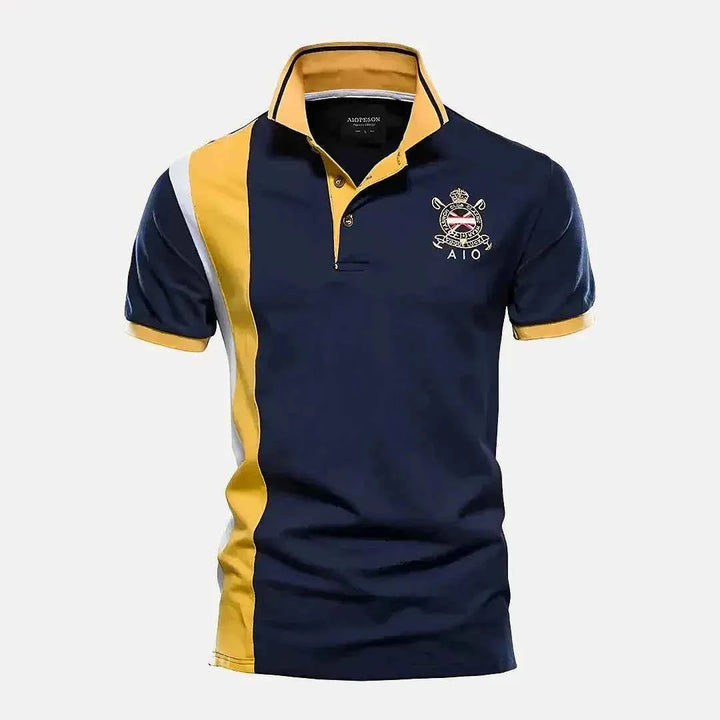 Men's Premium Polo Shirt - Stylish & Comfortable Navy Yellow