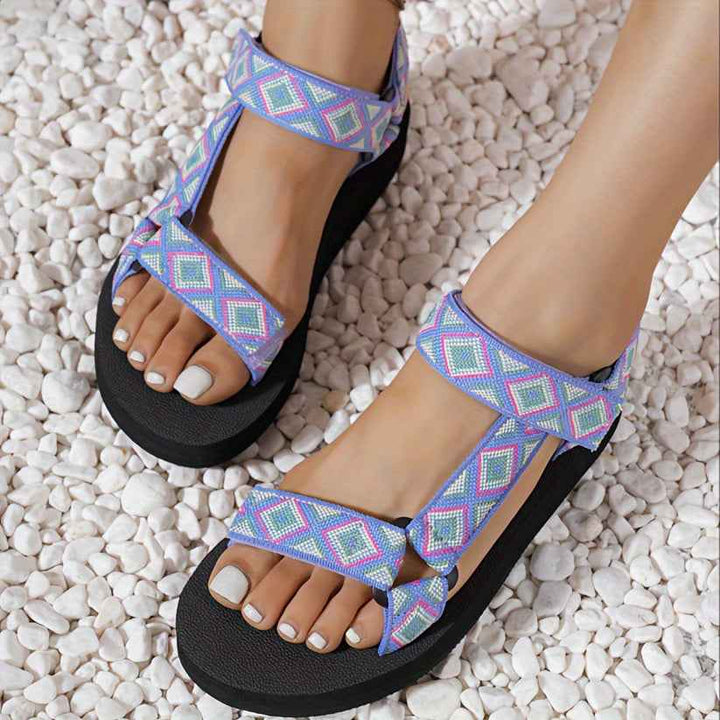 ActiveEase – Sporty Women's Sandals with Ankle Strap Sky Blue