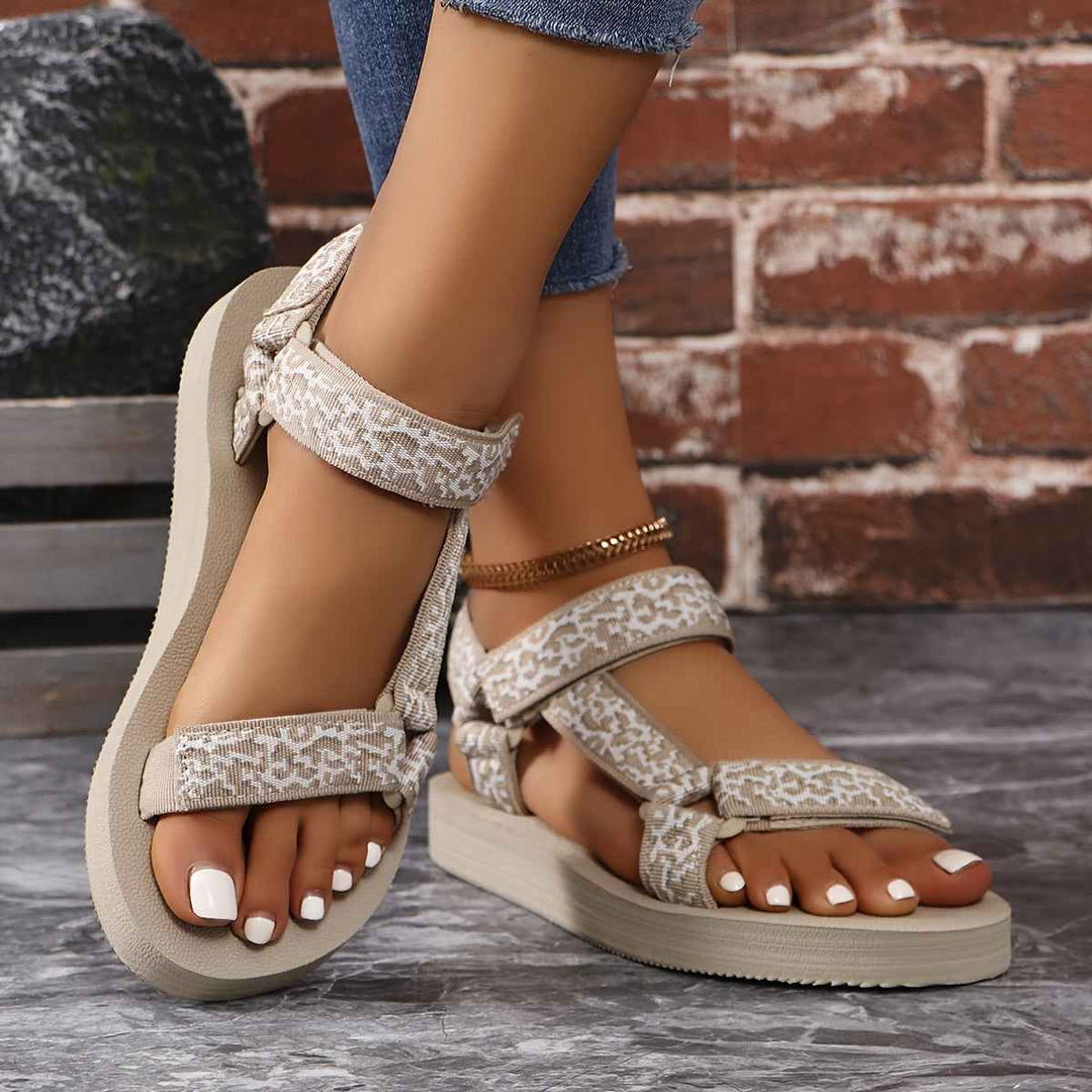 ActiveEase – Sporty Women's Sandals with Ankle Strap Khaki