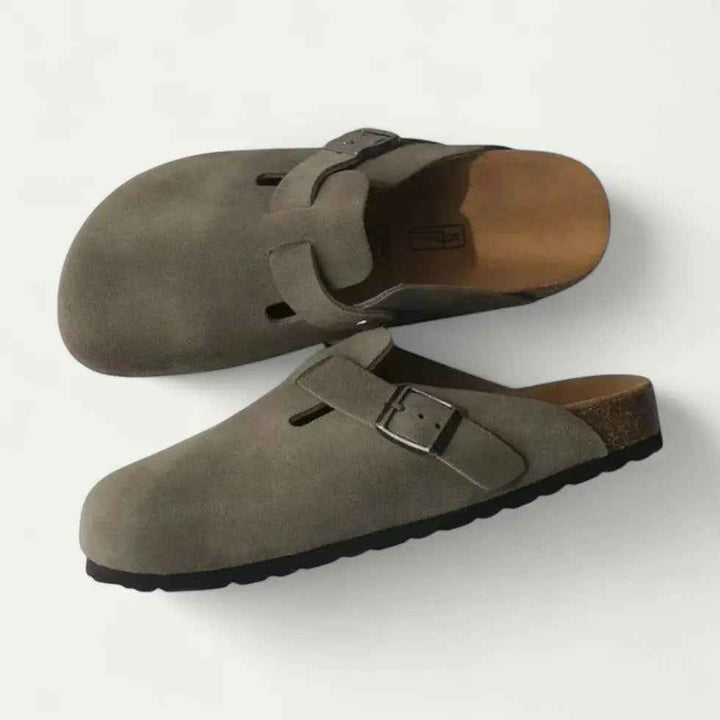 Women's Adjustable Buckle Clogs – Stylish Comfort for Everyday Wear Grey