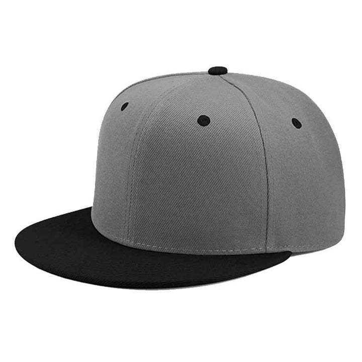Adjustable Unisex Snapback Baseball Hats - Vibrant Multi-Color Hip-Hop Sport Caps for All Styles Gray black Adjustable