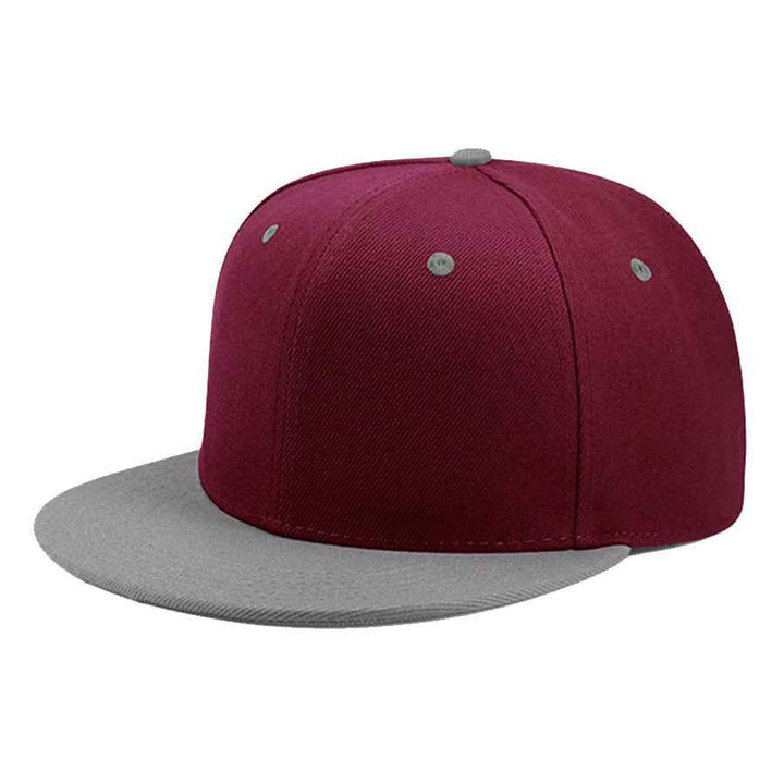 Adjustable Unisex Snapback Baseball Hats - Vibrant Multi-Color Hip-Hop Sport Caps for All Styles Wine red ash Adjustable