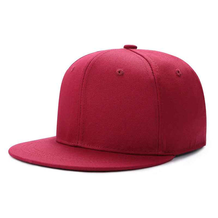 Adjustable Unisex Snapback Baseball Hats - Vibrant Multi-Color Hip-Hop Sport Caps for All Styles Wine Red Adjustable