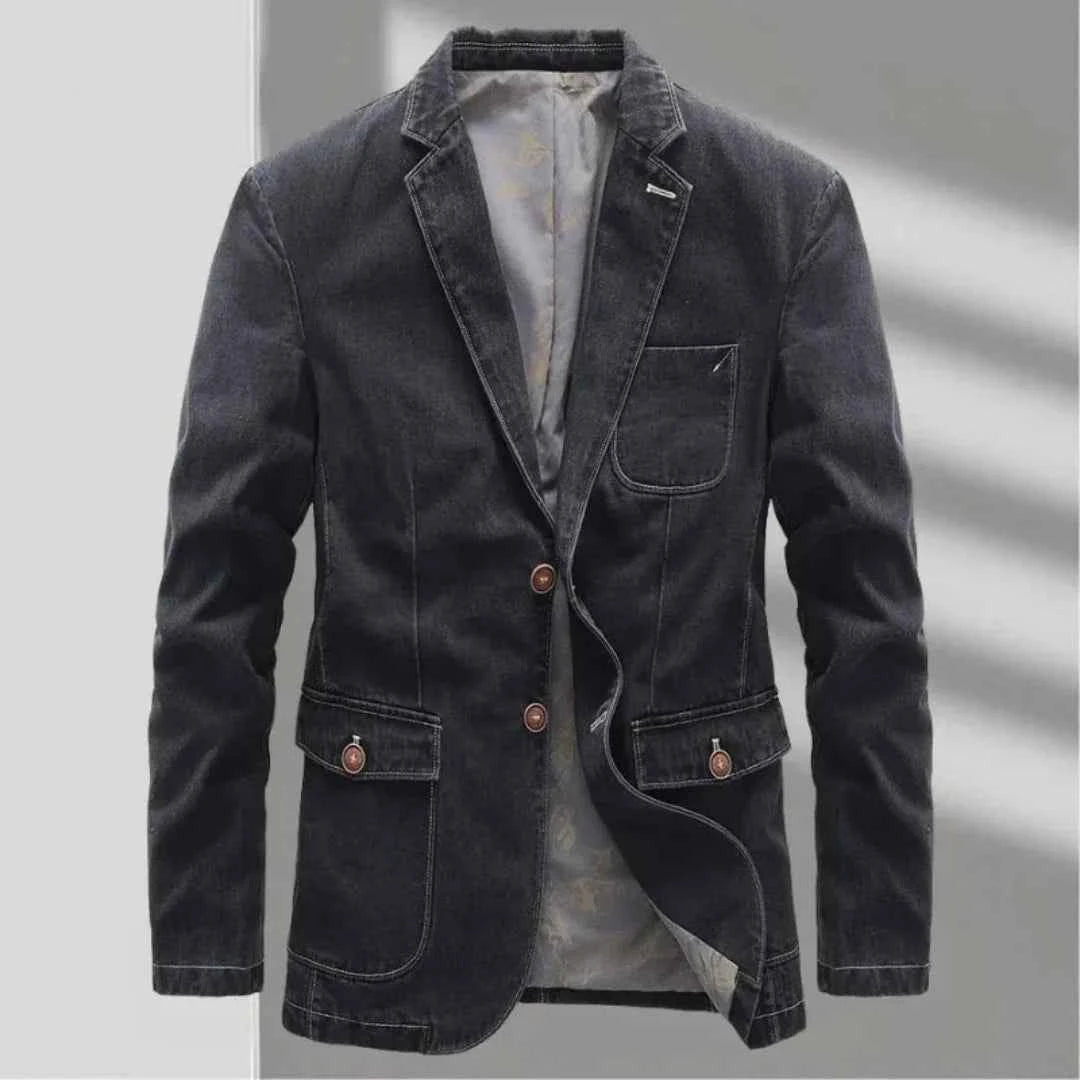 Men's Rugged Denim Blazer