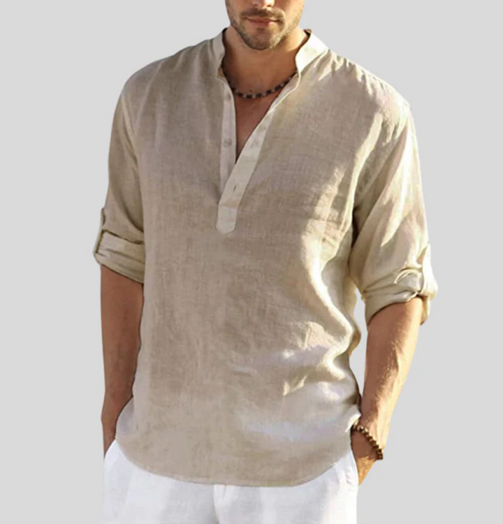 Men's Premium Summer Shirt - Stylish Design Beige
