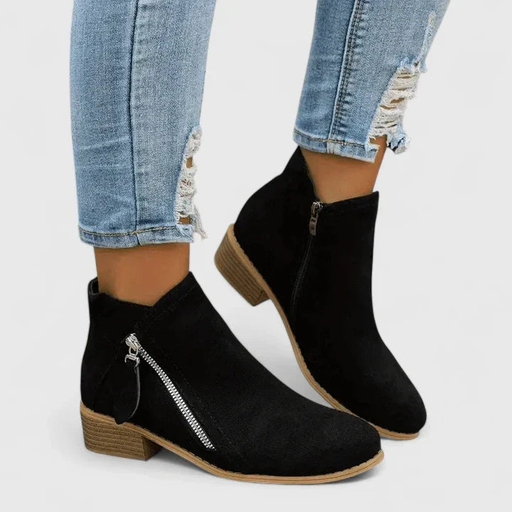 Women's Orthopedic Ankle Boots for Comfort and Support Black