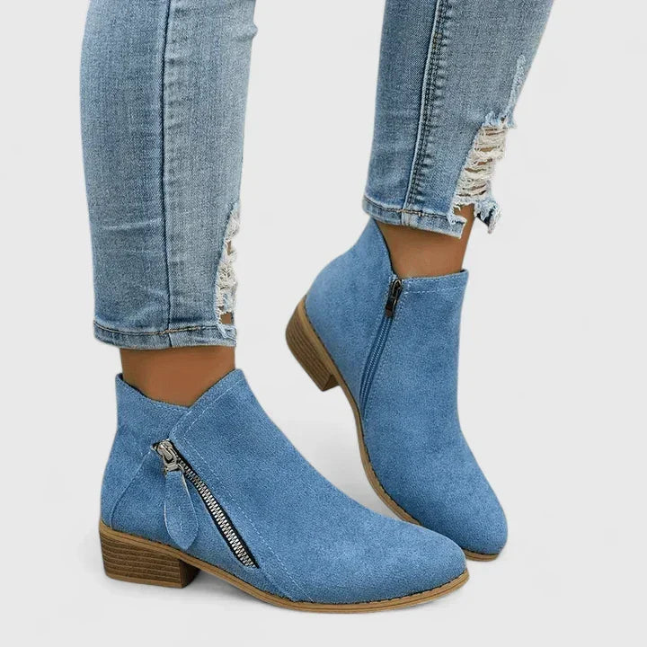 Women's Orthopedic Ankle Boots for Comfort and Support Blue