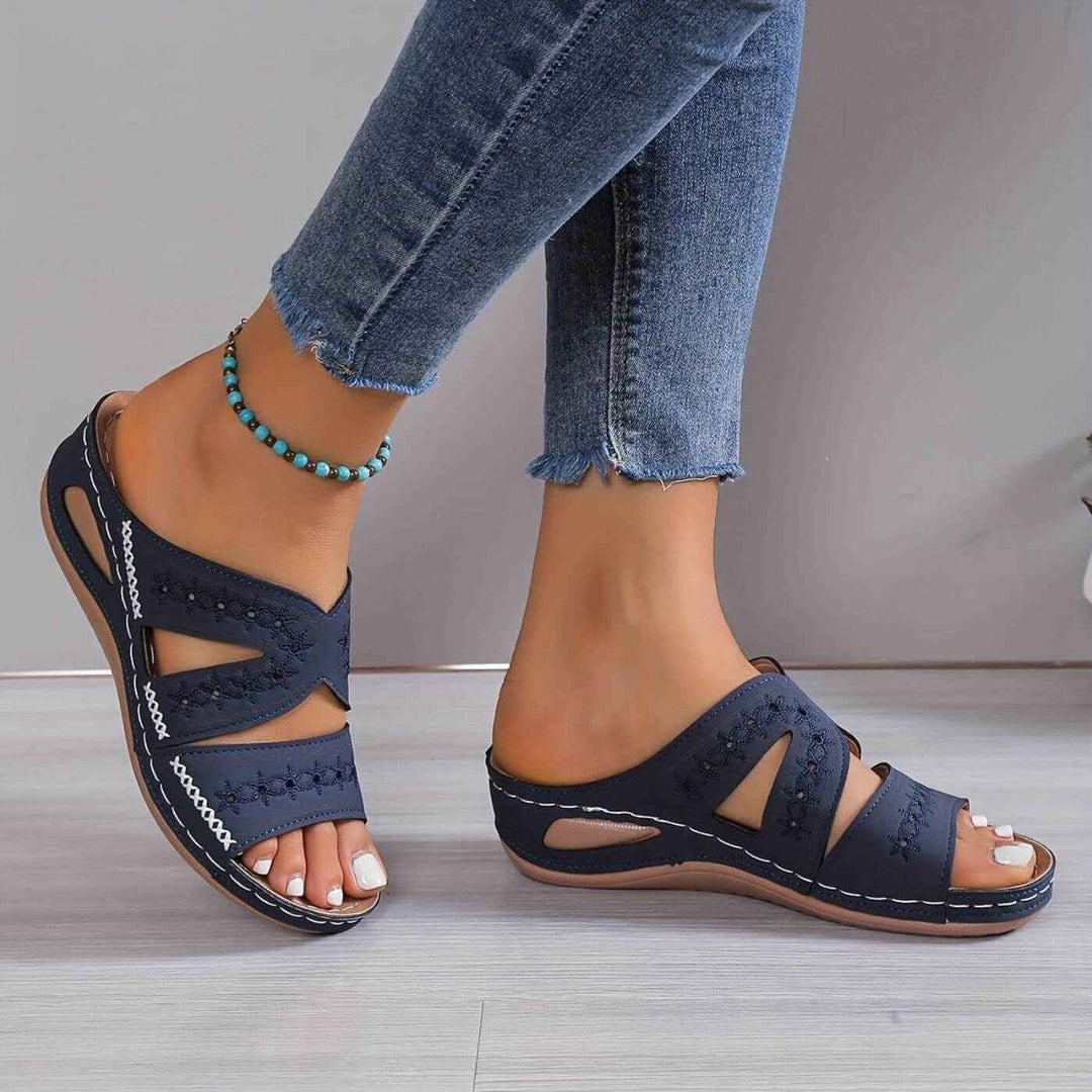 Soleva | Slip-Resistant Orthopedic Sandals Blue