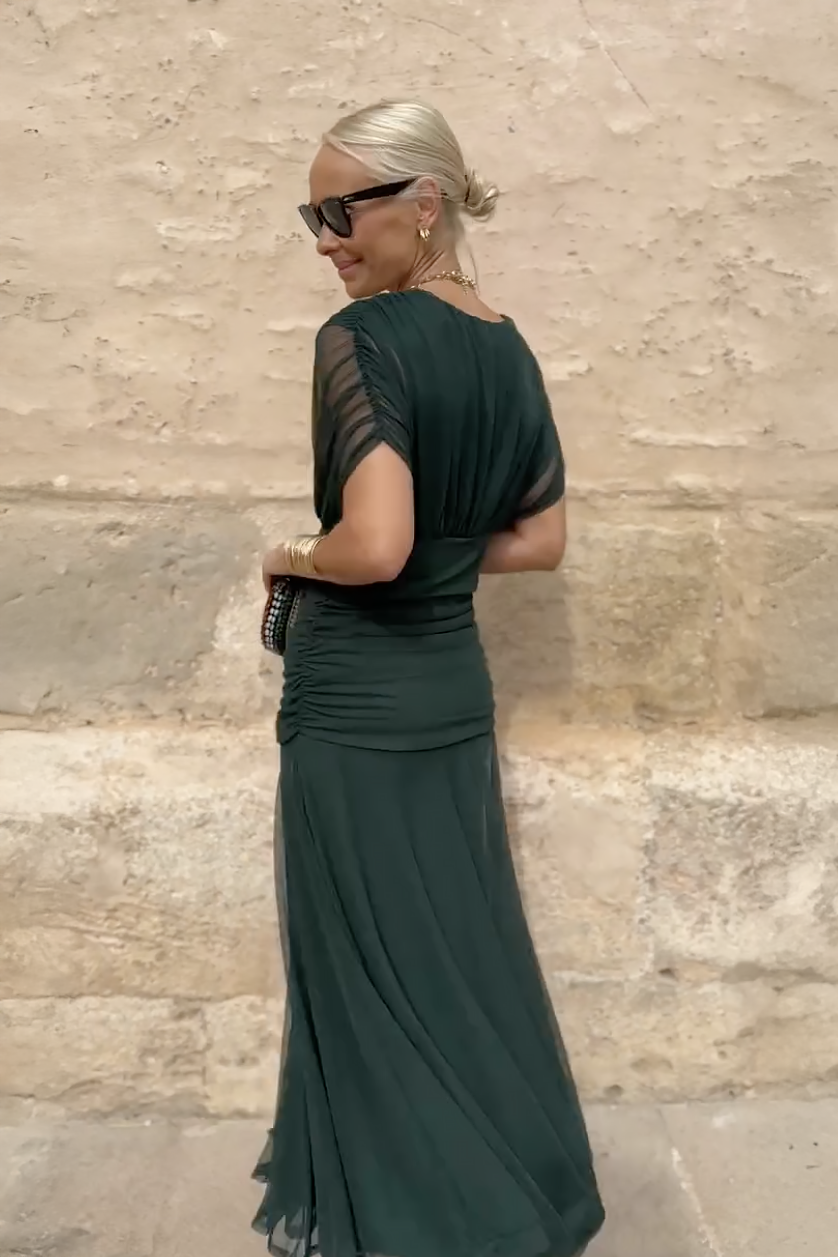 Sophia | Women's V-Neck Shift Maxi Dress for Date Night