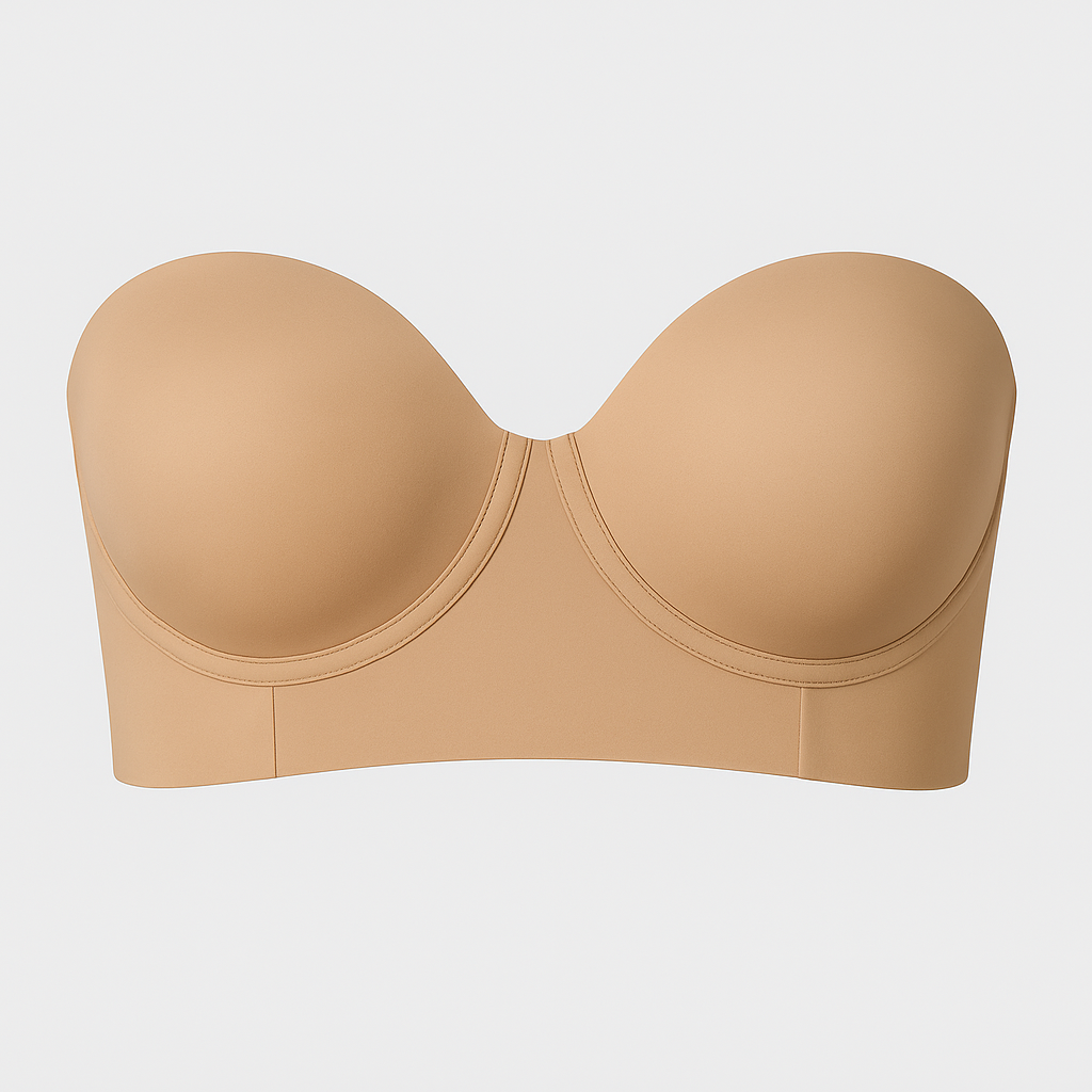Allete | Women's Strapless Shaping Bra - Natural Shape, Firm Support Beige