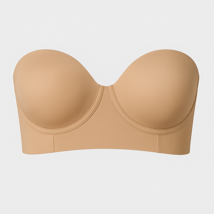 Allete | Women's Strapless Shaping Bra - Natural Shape, Firm Support Beige