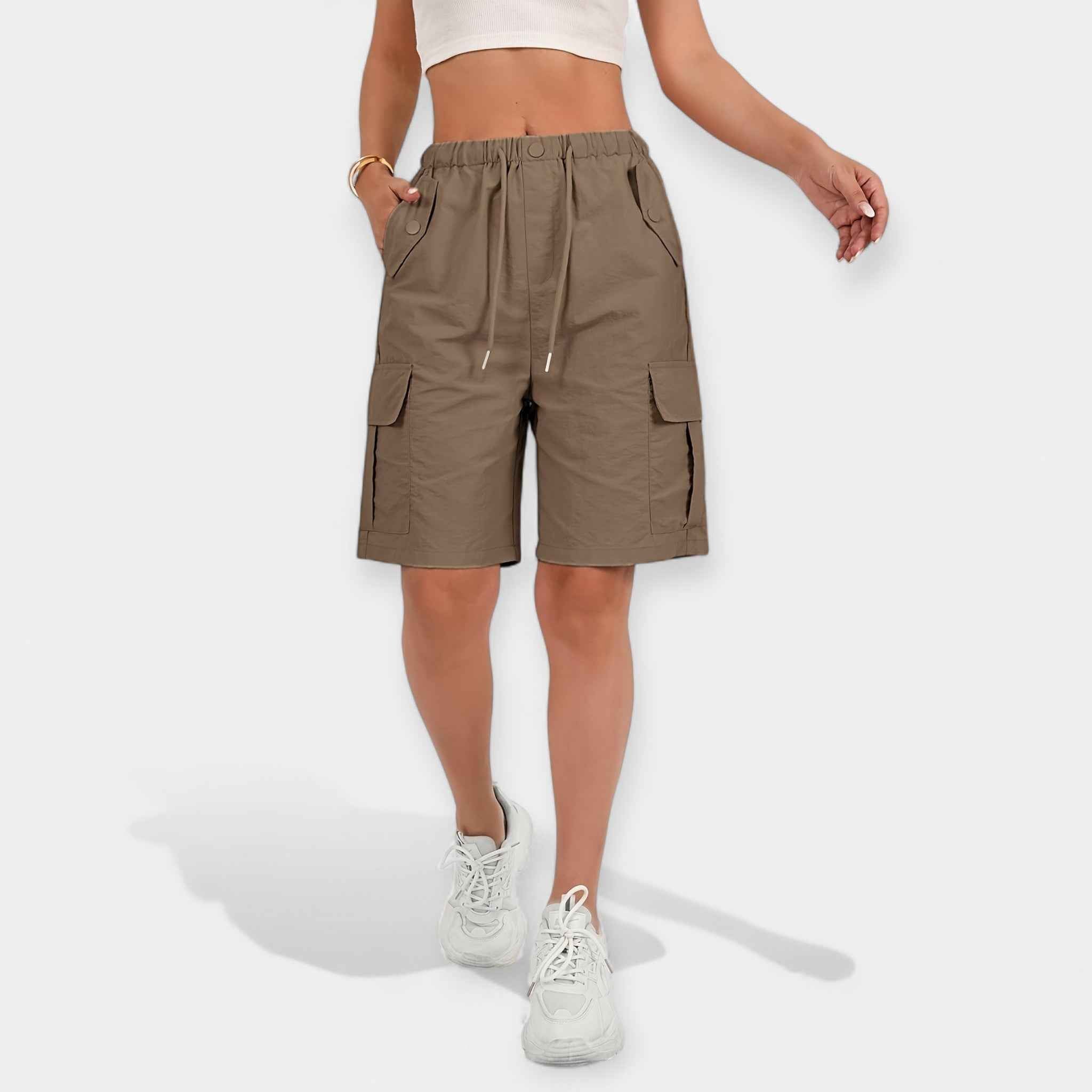Women's Lightweight Shorts Dark Beige