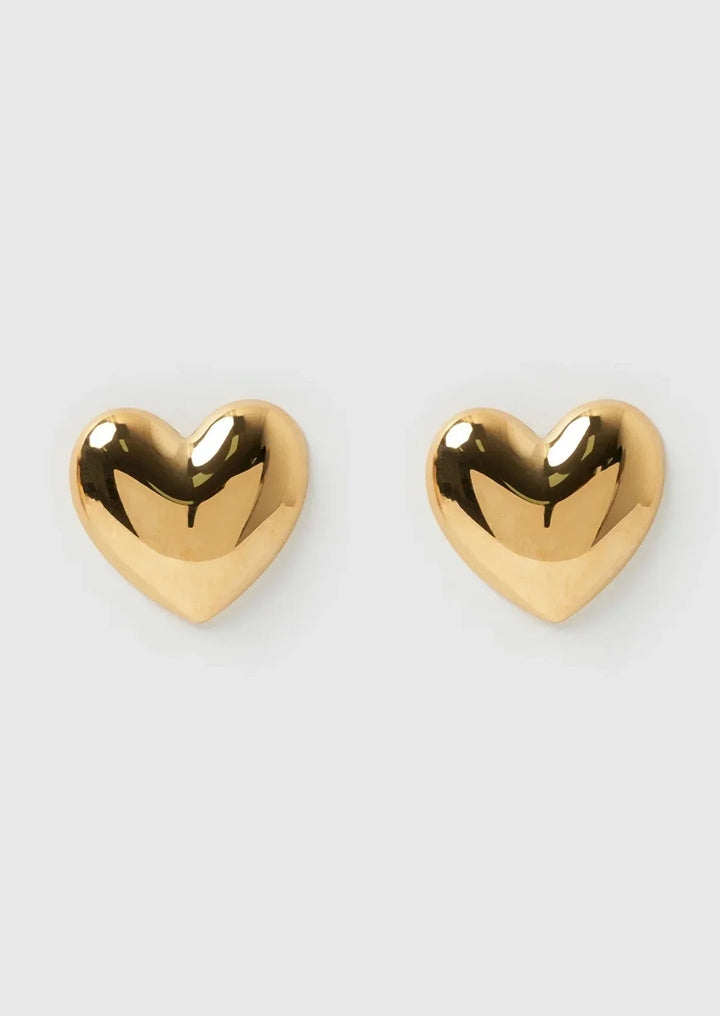 Falon | Women's Gold Heart-shaped Hypoallergenic Earrings Gold