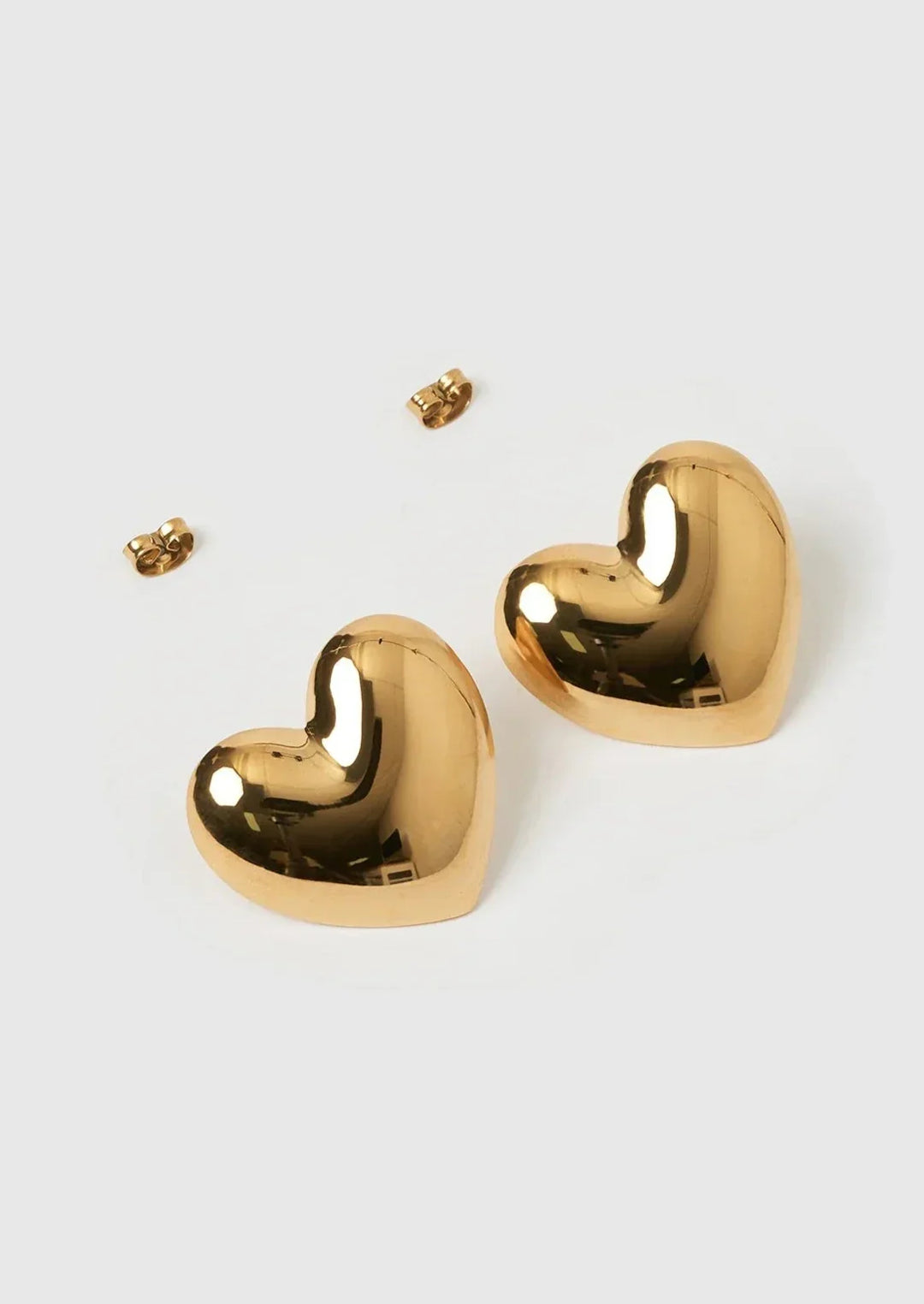 Falon | Women's Gold Heart-shaped Hypoallergenic Earrings