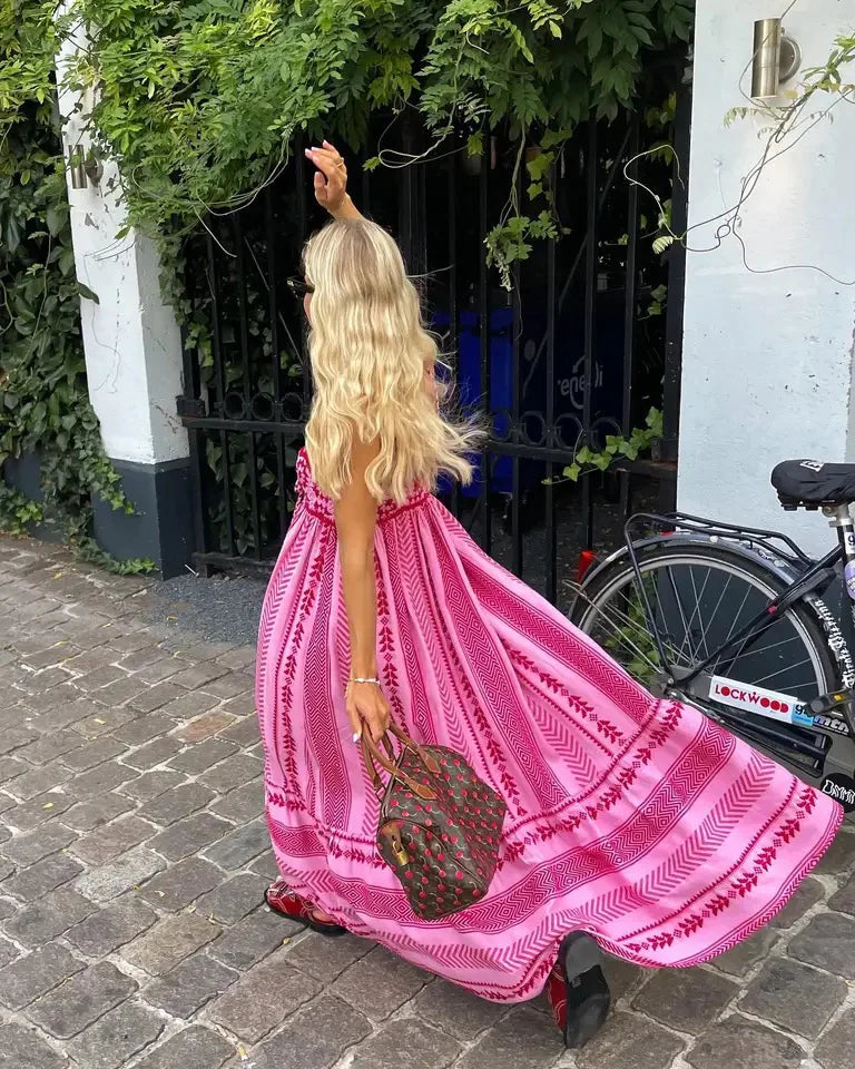 Amy-Lee | Women's Elegant A-Line Maxi Summer Dress
