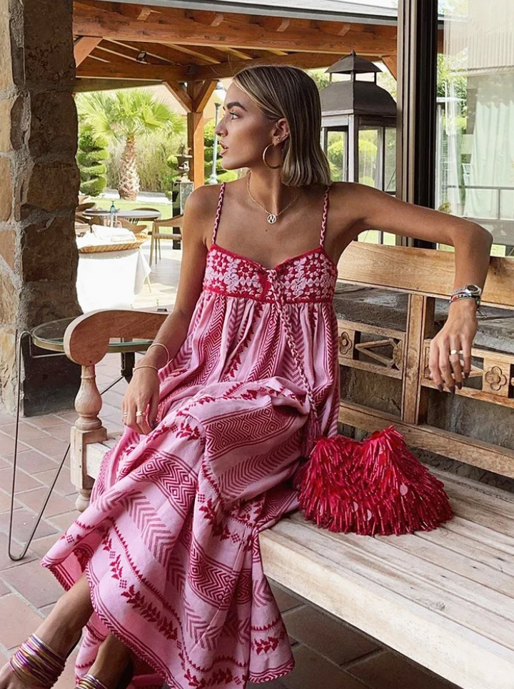Amy-Lee | Women's Elegant A-Line Maxi Summer Dress
