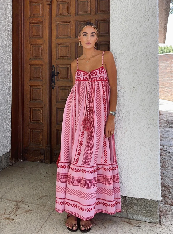 Amy-Lee | Women's Elegant A-Line Maxi Summer Dress