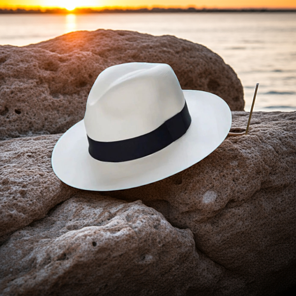 Andre | Men’s Classic handmade Panama hat– Classic Stylish Summer Hat White