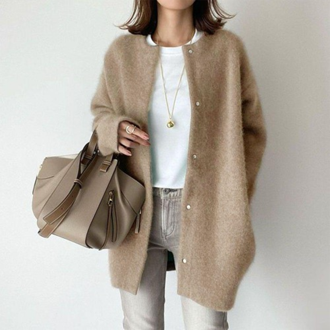 Women's Winter Wool Cardigan Khaki