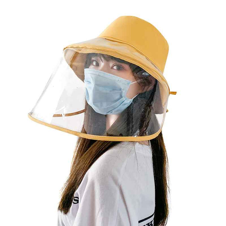 Anti-Fog UV Protection Bucket Hat for Outdoor Travel & Dust Defense Yellow M
