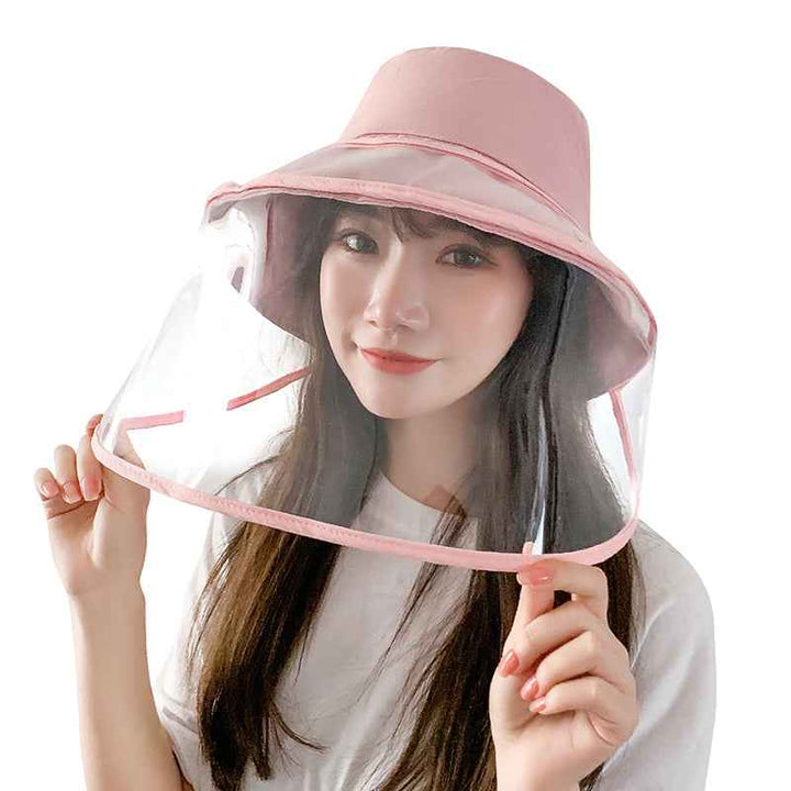 Anti-Fog UV Protection Bucket Hat for Outdoor Travel & Dust Defense Pink M