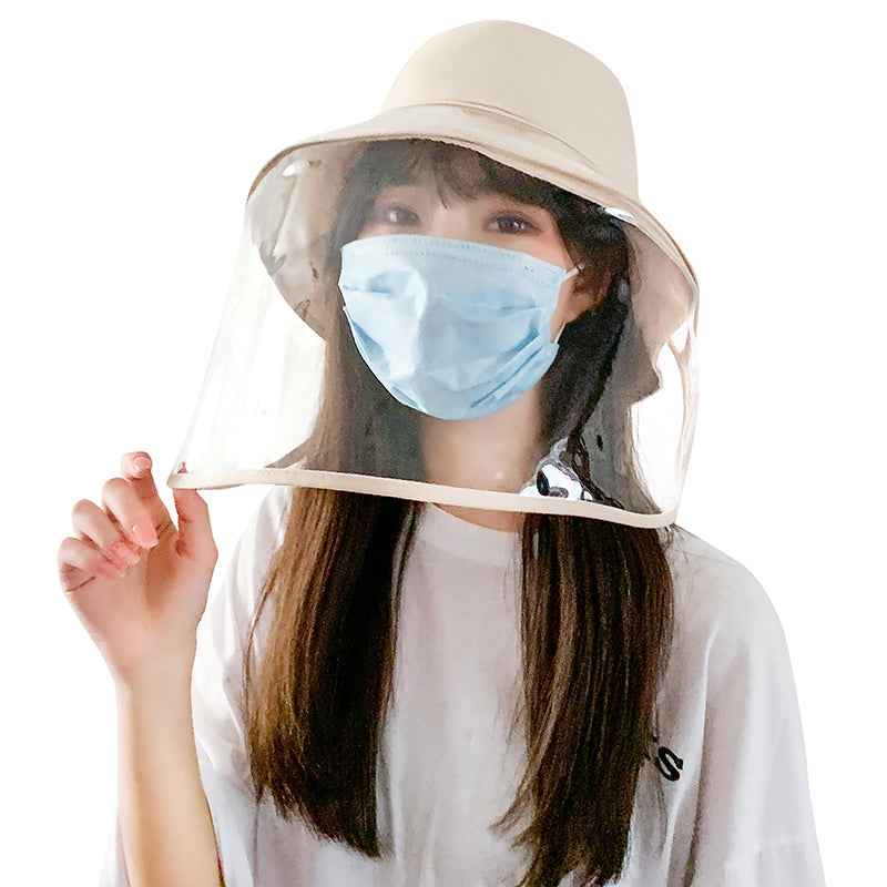 Anti-Fog UV Protection Bucket Hat for Outdoor Travel & Dust Defense Beige M