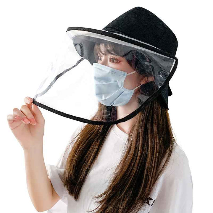 Anti-Fog UV Protection Bucket Hat for Outdoor Travel & Dust Defense Black M
