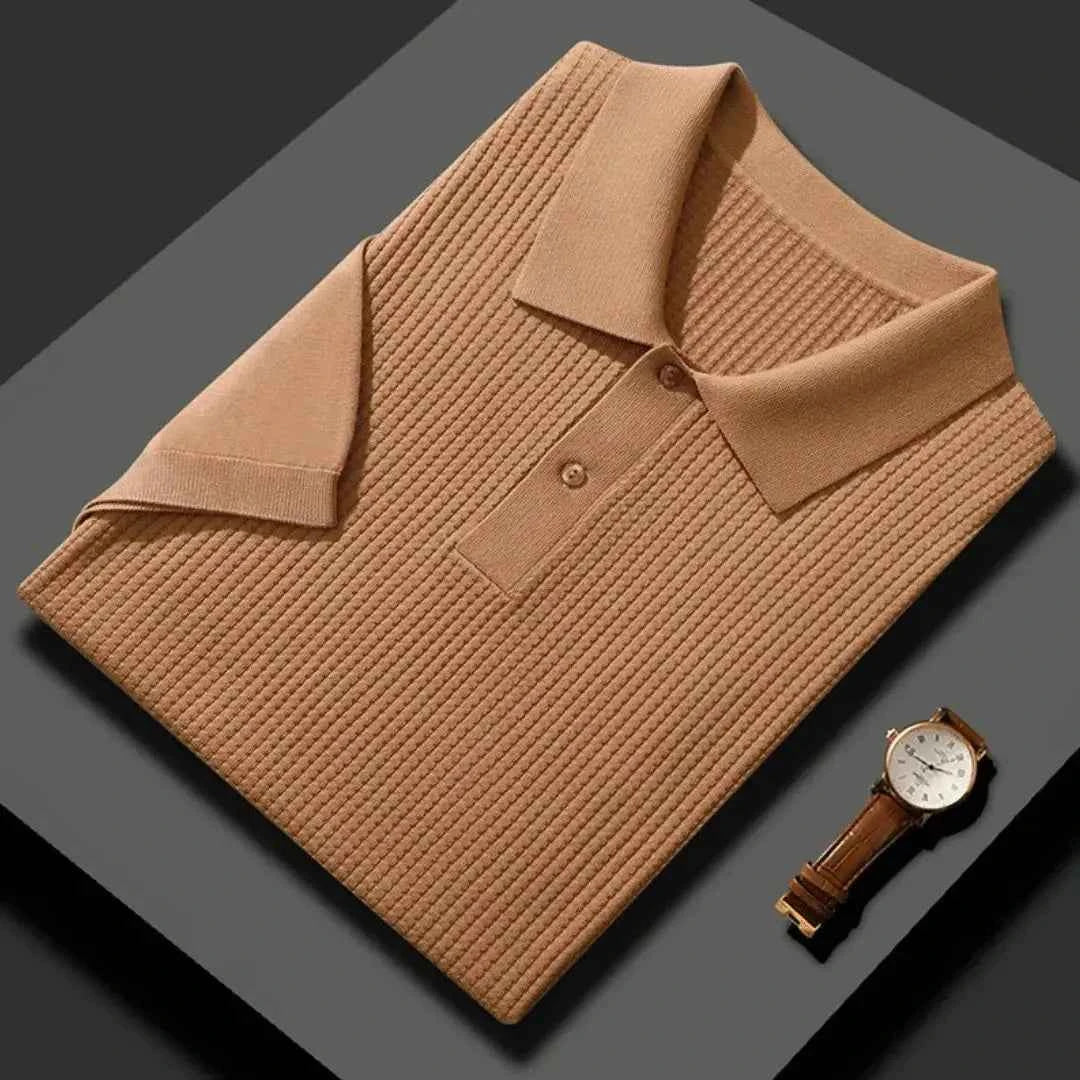 Men's Classic Polo Shirt Camel Brown