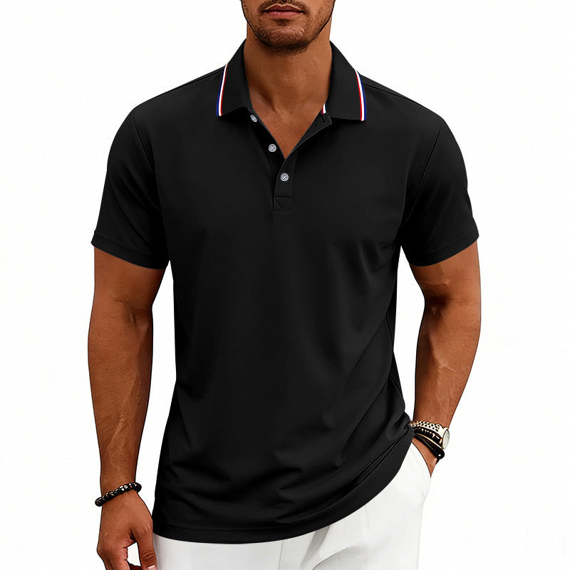 Men's Classic Three-Button Polo Shirt Black