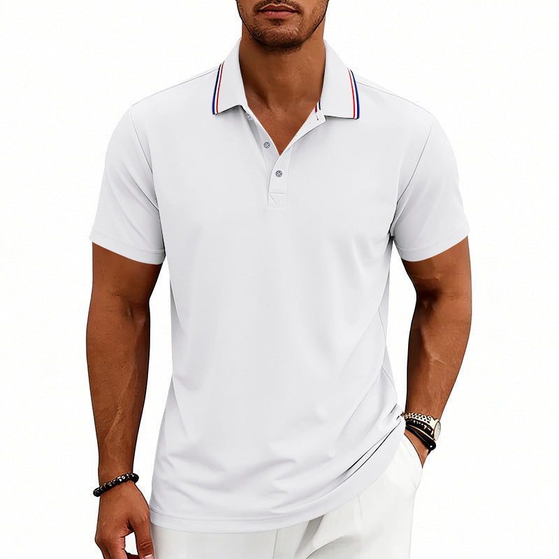 Men's Classic Three-Button Polo Shirt White