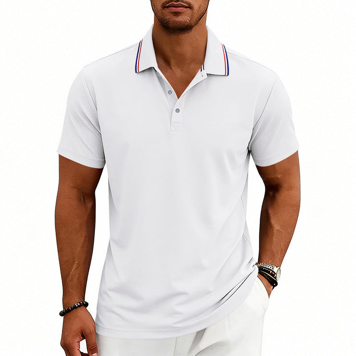Men's Classic Three-Button Polo Shirt White