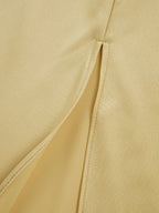 Women's One-Shoulder Midi Slip Dress – Silky Satin Look with Slit