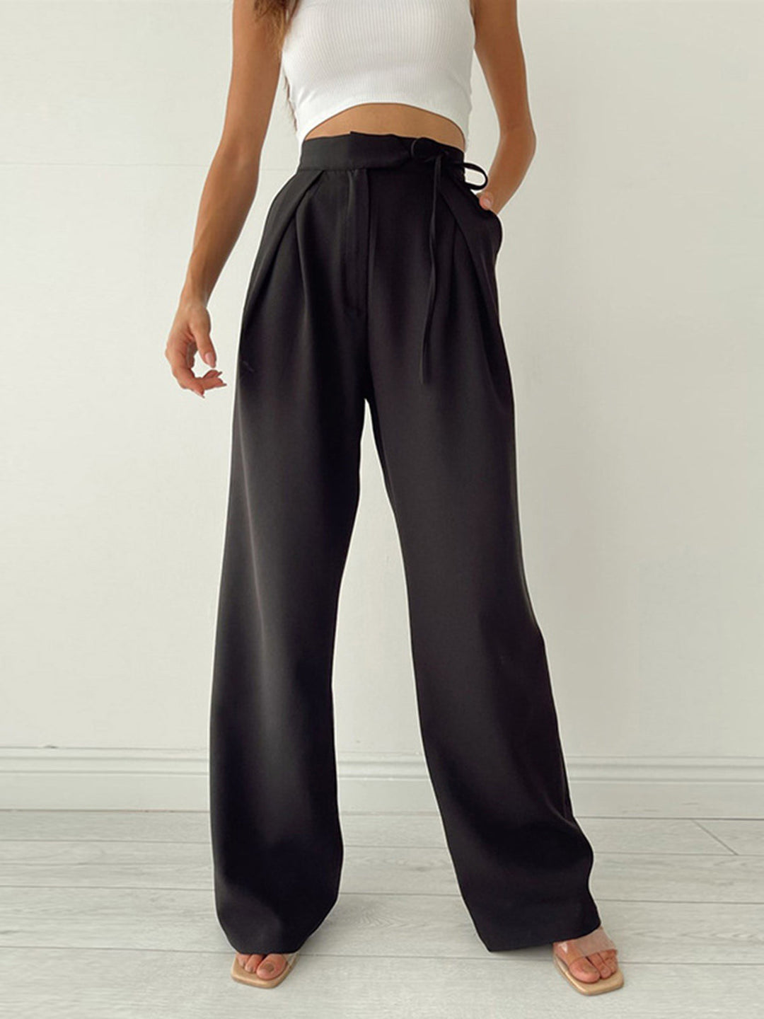 Jazzy | Women's High-Waisted Trousers - Stylish and Comfortable Black