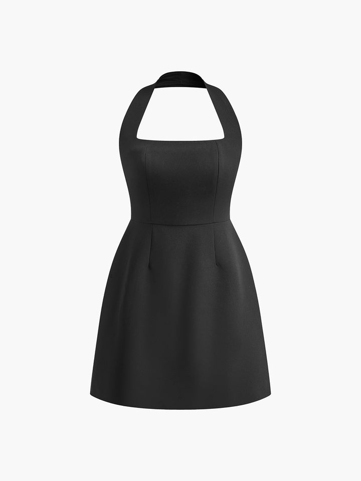 Millan | Women's Elegant A-line Halter Mini Dress - Comfortable Fit