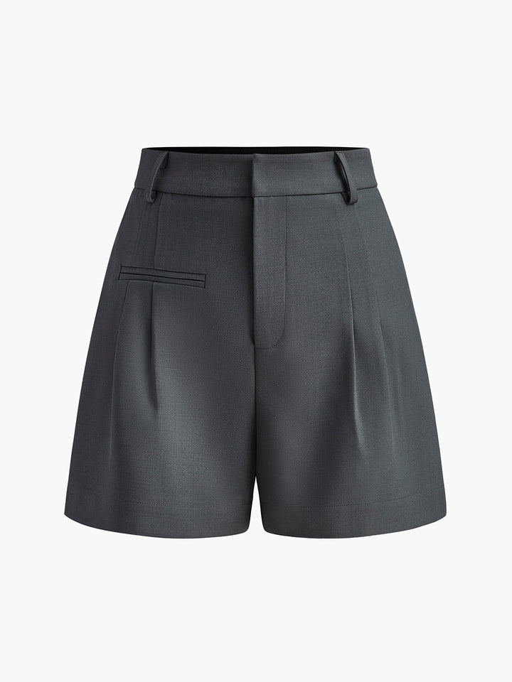 Sonora | Women's High-Waisted Summer Shorts - Regular Fit Gray