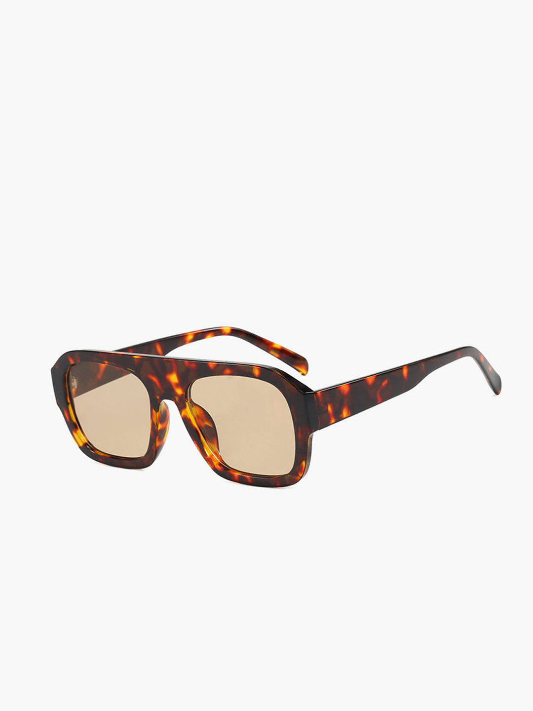 Yoshi | Women's Leopard Print Sunglasses – Vintage Style, UV400 Protection Brown One Size