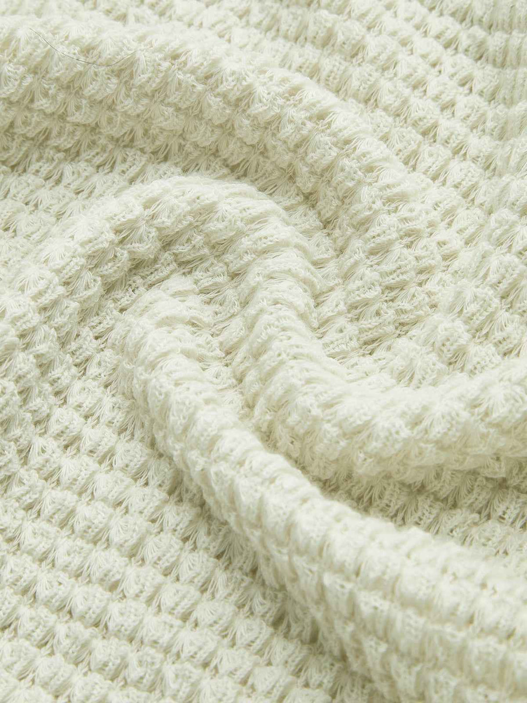 Sage | Women's Fitted Waffle Knit Long Sleeve Top
