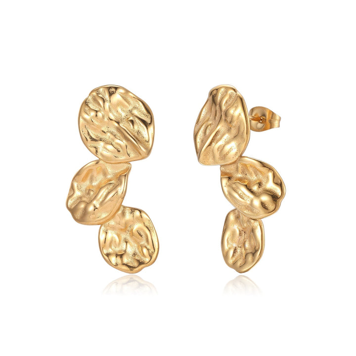 Líle | Women's Golden Statement Earrings - Artistic and Elegant