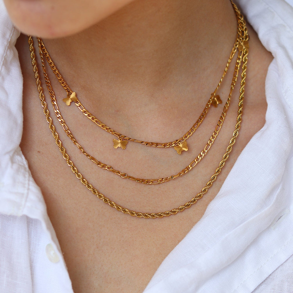 Tesse | Women's Gold-Colored Stainless Steel Necklace 45cm