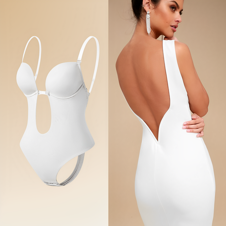 Backless | Women's Push-Up Bra with Open Back Design White
